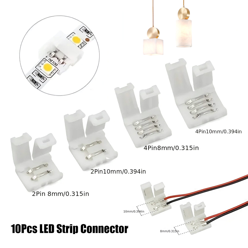 10Pcs LED Strip Connector 8MM  - Rgb Led Matrix 8X8 review and price