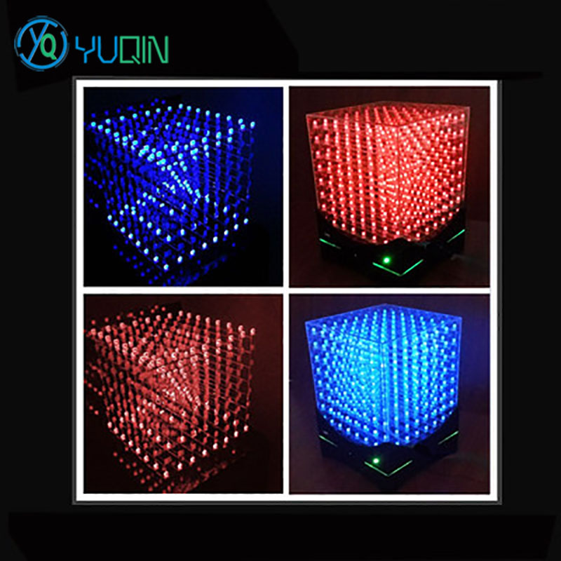 DIY 3D8 LED Cube Kit 8x8x8 wit - Rgb Led Matrix 8X8 review and price