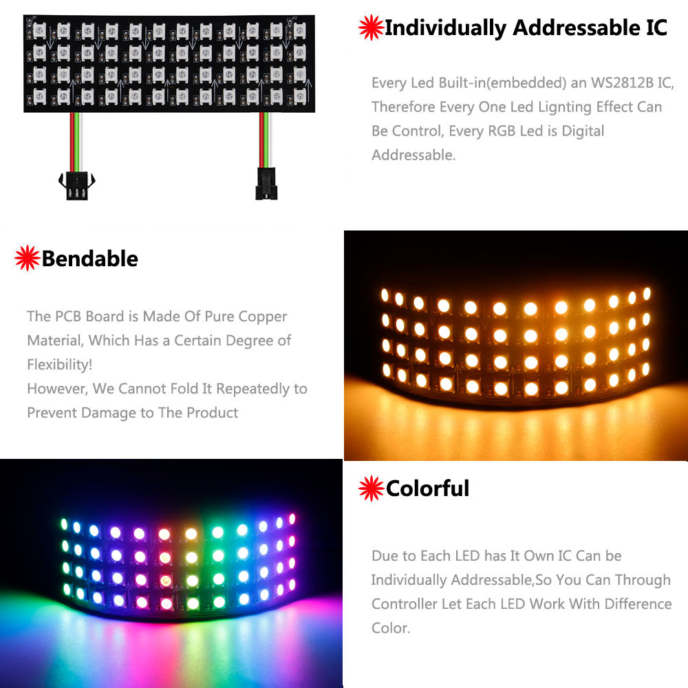 DC5V WS2812B RGB LED Panel Scr - Rgb Led Matrix 8X8 review and price
